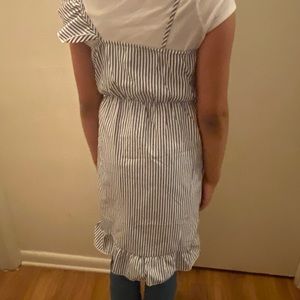 casual blue striped dress for girls